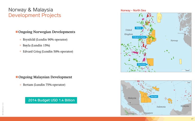 Q1 2014 Financial Presentation – Lundin Petroleum – slide 17