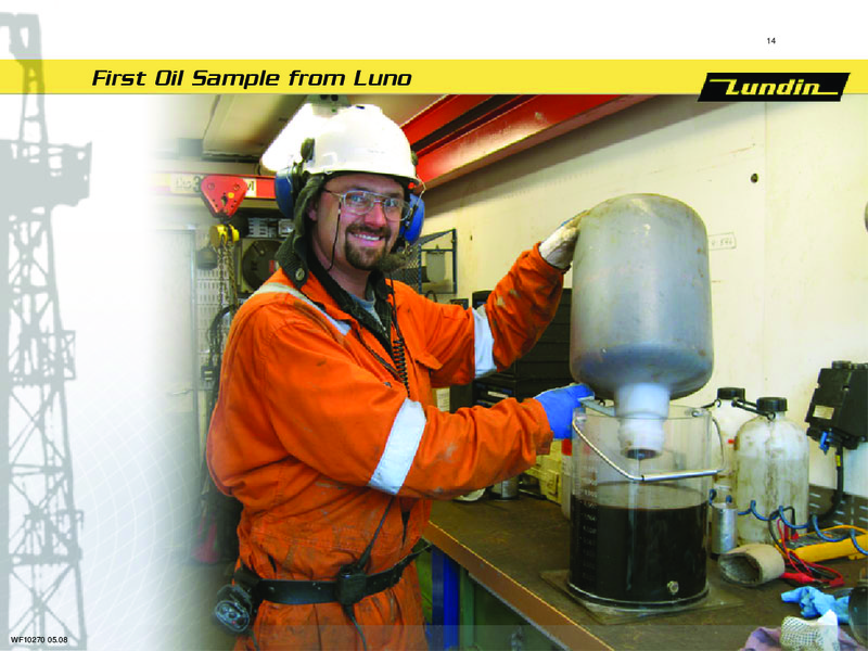 INVESTOR PRESENTATION – Lundin Petroleum – slide 14