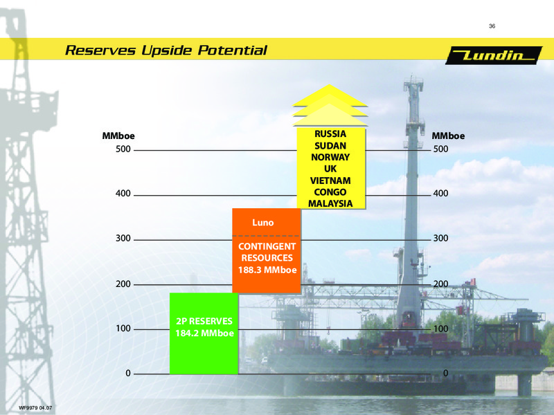 INVESTOR PRESENTATION – Lundin Petroleum – slide 36
