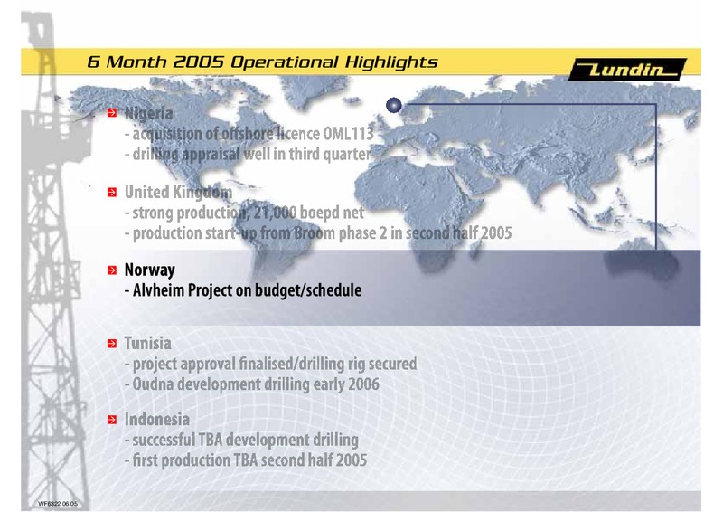 FINANCIAL PRESENTATION – Lundin Petroleum – slide 9