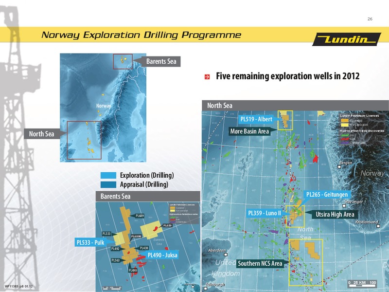 FINANCIAL PRESENTATION – Lundin Petroleum – slide 26