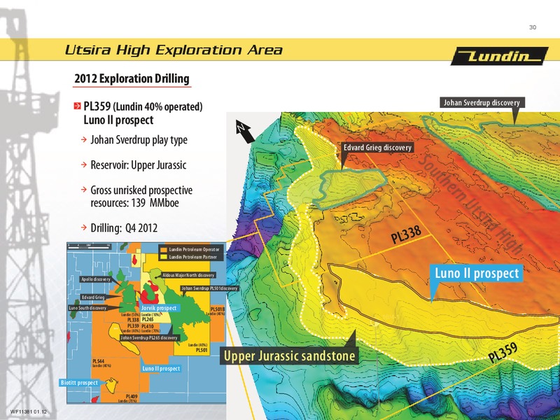 FINANCIAL PRESENTATION – Lundin Petroleum – slide 30