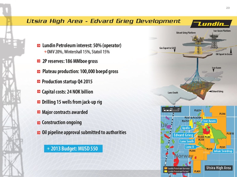 Q2 2013 EARNINGS CALL – Lundin Petroleum – slide 23