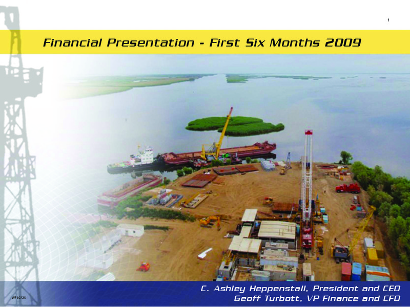 FINANCIAL PRESENTATION – Lundin Petroleum – slide 1