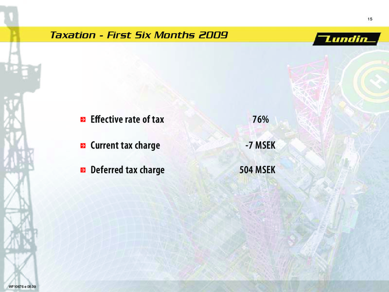 FINANCIAL PRESENTATION – Lundin Petroleum – slide 14