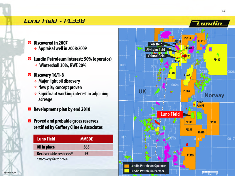 FINANCIAL PRESENTATION – Lundin Petroleum – slide 25