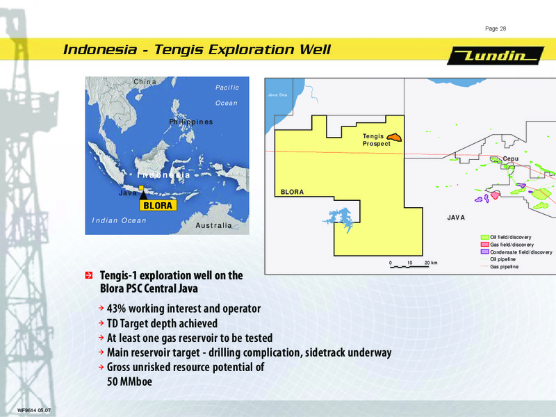 FINANCIAL RESULTS   FIRST HALF 2007 – Lundin Petroleum – slide 27