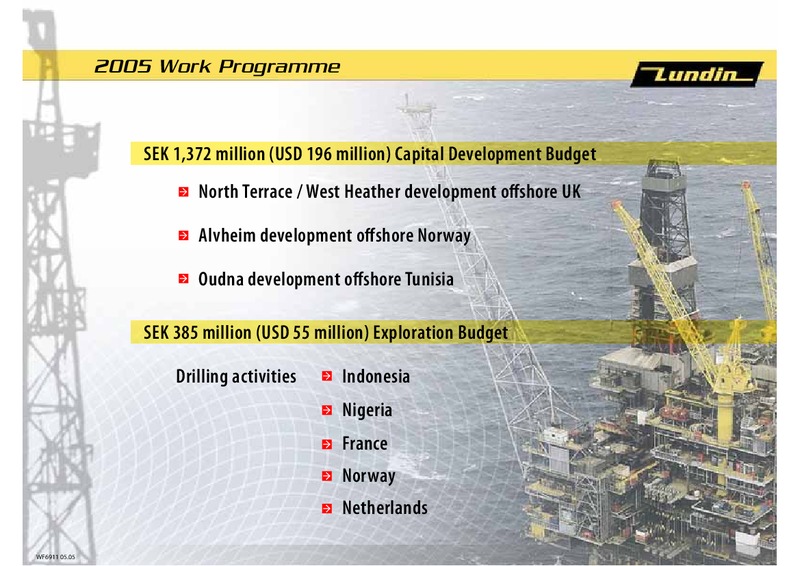 FINANCIAL PRESENTATION – Lundin Petroleum – slide 16