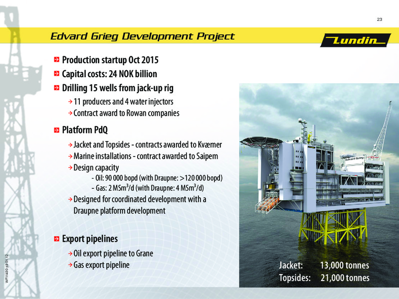 LUNDIN PETROLEUM IN NORWAY – Lundin Petroleum – slide 23