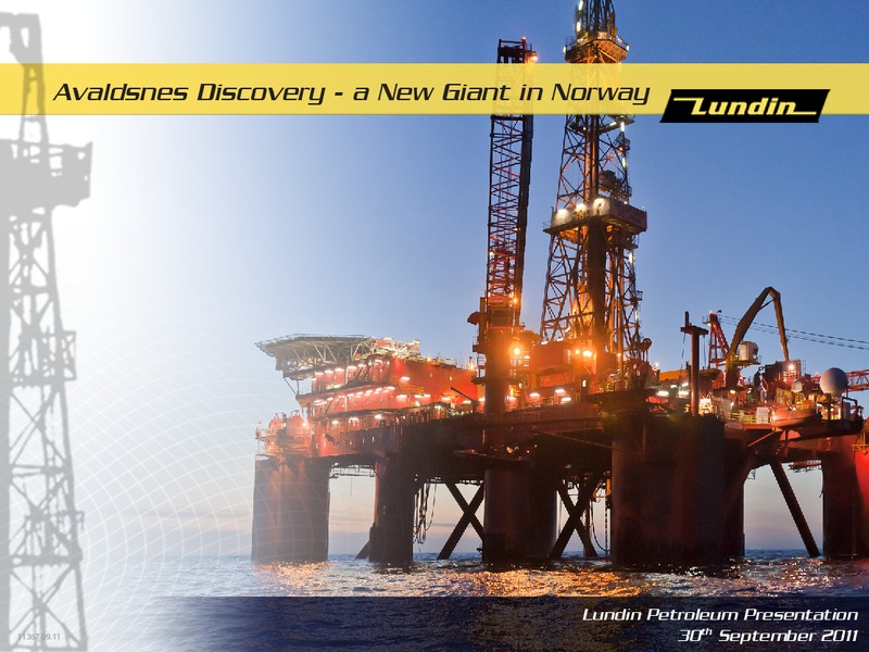 INVESTOR PRESENTATION – Lundin Petroleum – slide 1