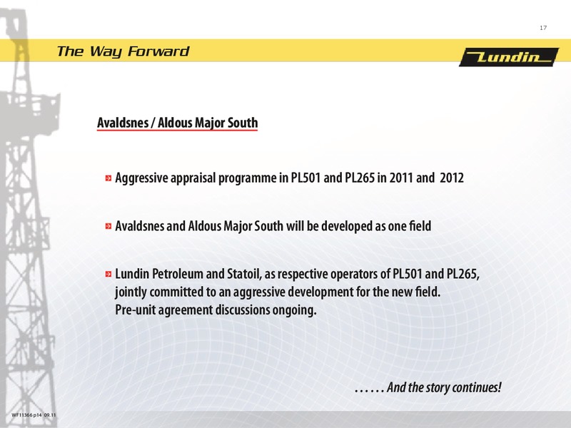 INVESTOR PRESENTATION – Lundin Petroleum – slide 16