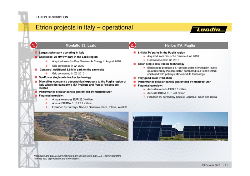 INVESTOR PRESENTATION – Lundin Petroleum – slide 10