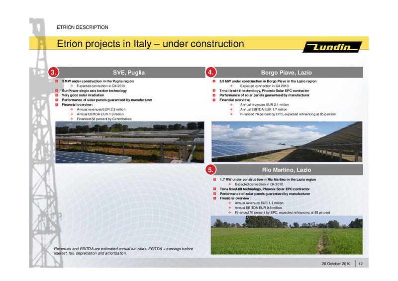 INVESTOR PRESENTATION – Lundin Petroleum – slide 11