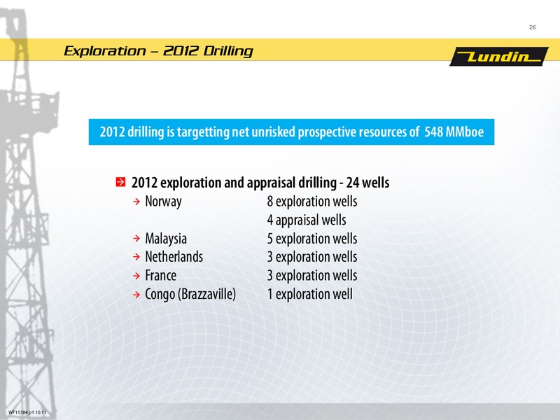 First Nine Months 2011 – Lundin Petroleum – slide 25