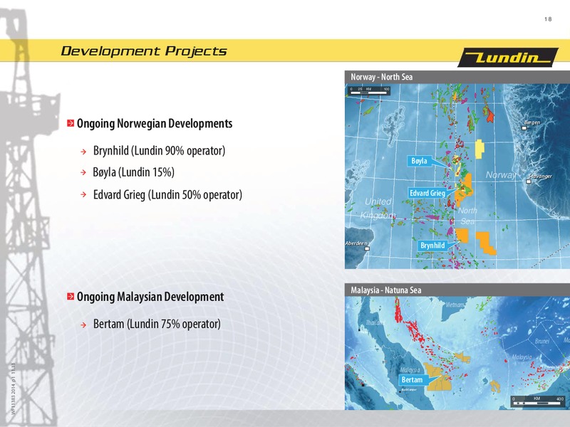 FINANCIAL PRESENTATION – Lundin Petroleum – slide 18