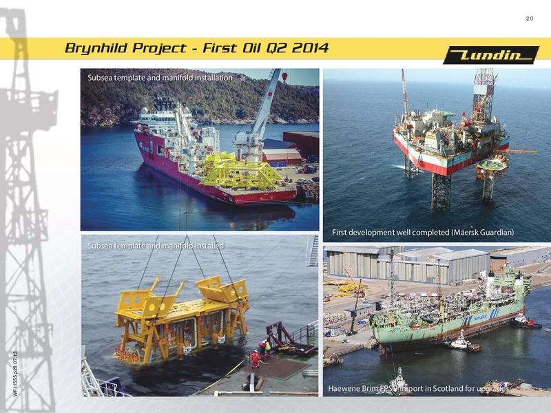 FINANCIAL PRESENTATION – Lundin Petroleum – slide 20