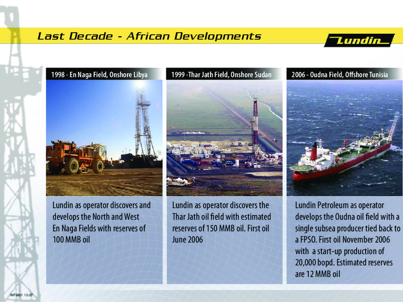 INVESTOR PRESENTATION – Lundin Petroleum – slide 5