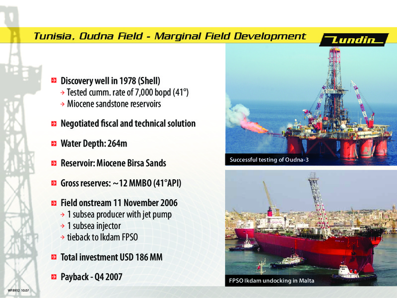 INVESTOR PRESENTATION – Lundin Petroleum – slide 15