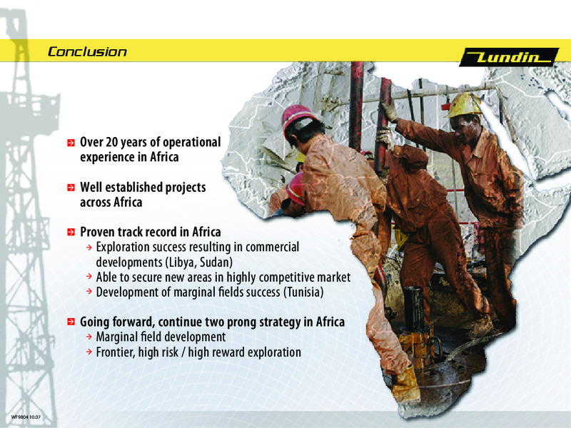 INVESTOR PRESENTATION – Lundin Petroleum – slide 18