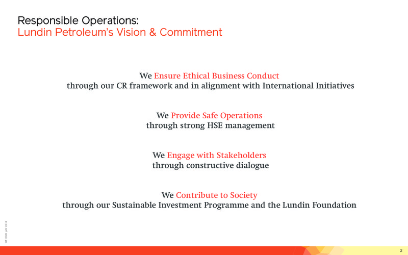 November 2014 Corporate Presentation – Lundin Petroleum – slide 2