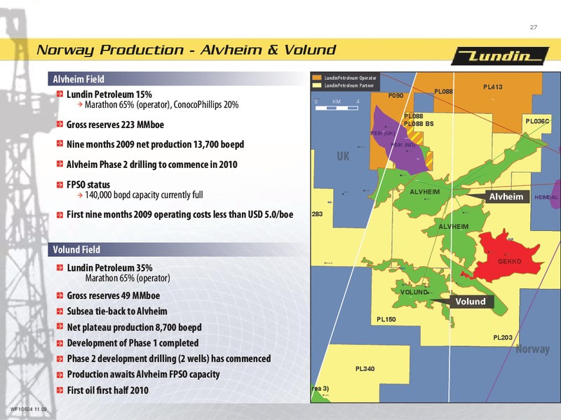 FINANCIAL PRESENTATION   FIRST NINE MONTHS 2009 – Lundin Petroleum – slide 26