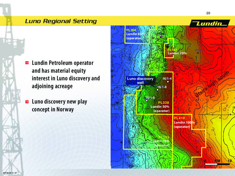 FINANCIAL RESULTS   FIRST NINE MONTHS 2007 – Lundin Petroleum – slide 19