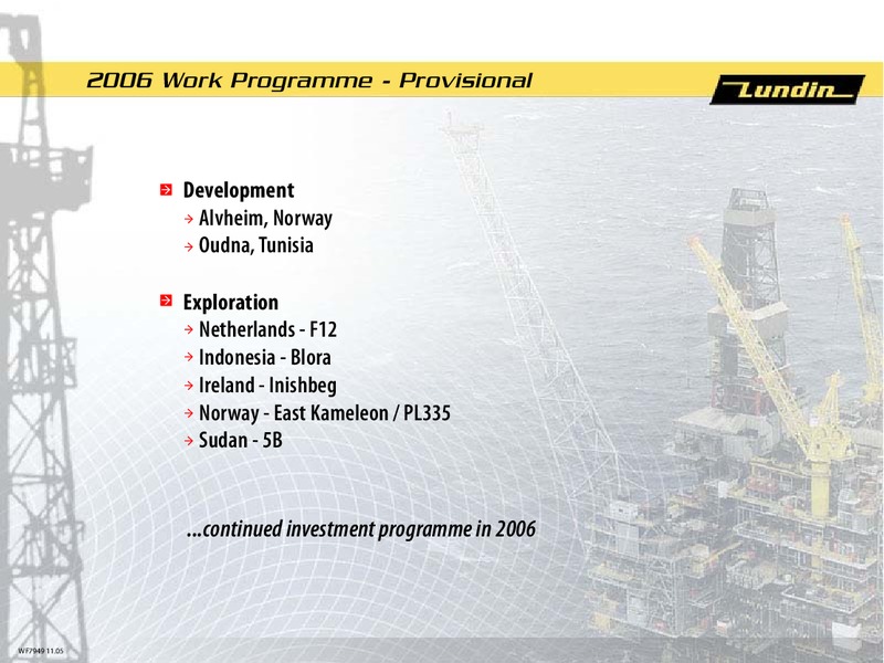 FINANCIAL PRESENTATION – Lundin Petroleum – slide 16