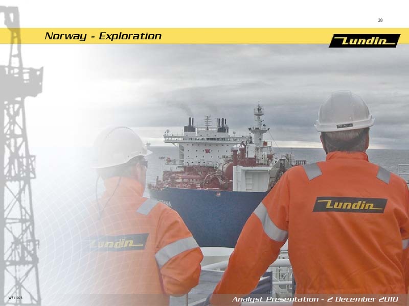 DECEMBER 2010 ANALYST PRESENTATION – Lundin Petroleum – slide 28