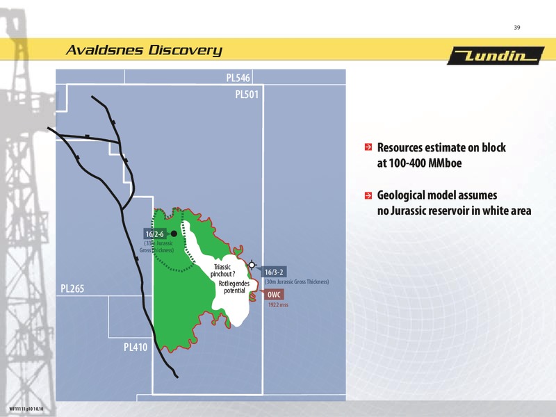 DECEMBER 2010 ANALYST PRESENTATION – Lundin Petroleum – slide 39