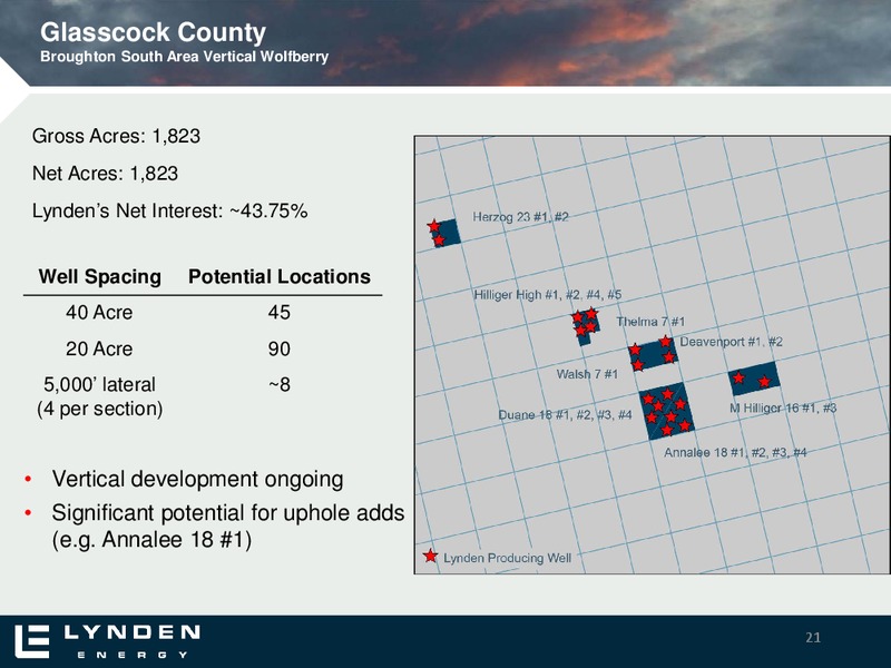 Corporate Presentation – Lynden Energy Corp. – slide 20