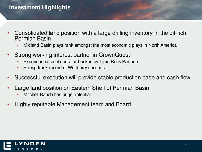 Corporate Presentation – Lynden Energy Corp. – slide 2