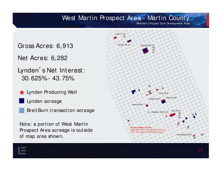 Investor Presentation – Lynden Energy Corp. – slide 12