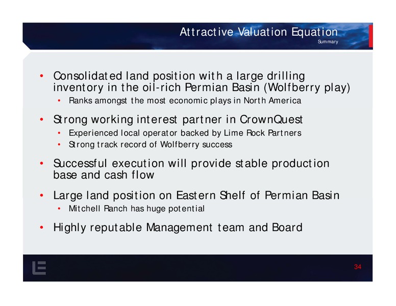 Investor Presentation – Lynden Energy Corp. – slide 33
