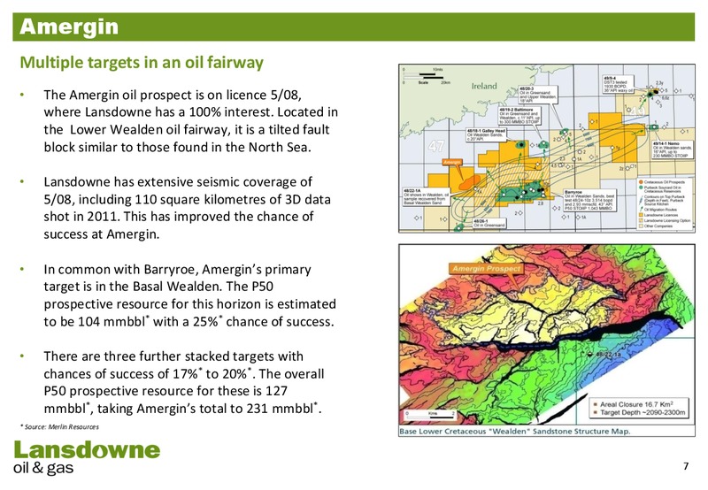 August 2015 Investor Presentation Update – Lansdowne Oil and Gas Plc – slide 6