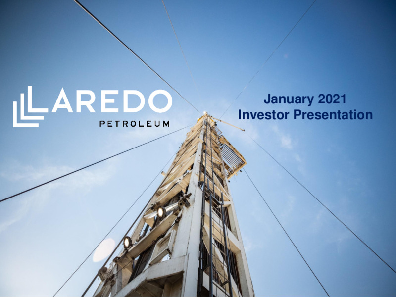 January 2021 Investor Presentation – Laredo Petroleum Inc. – slide 1