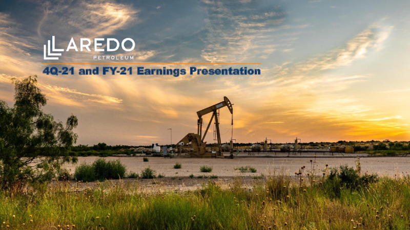 4Q 2021 Earnings Presentation – Laredo Petroleum Inc. – slide 1