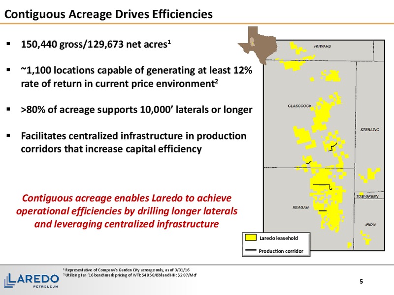 May 2016 Corporate Presentation – Laredo Petroleum Inc. – slide 4