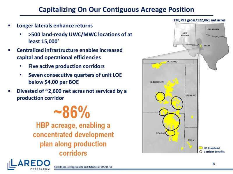June 2018 Corporate Presentation – Laredo Petroleum Inc. – slide 7