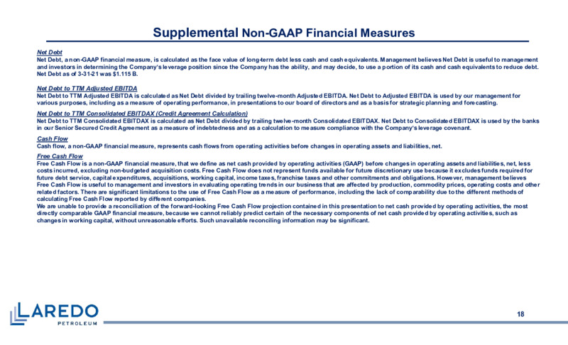 June 2021 Investor Presentation – Laredo Petroleum Inc. – slide 17