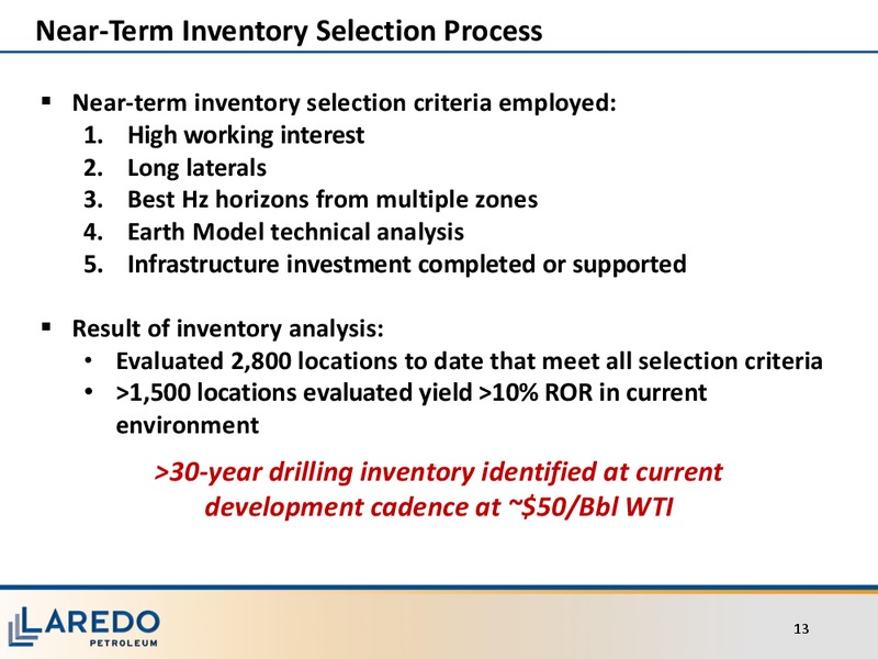 Investor Meeting – Laredo Petroleum Inc. – slide 12