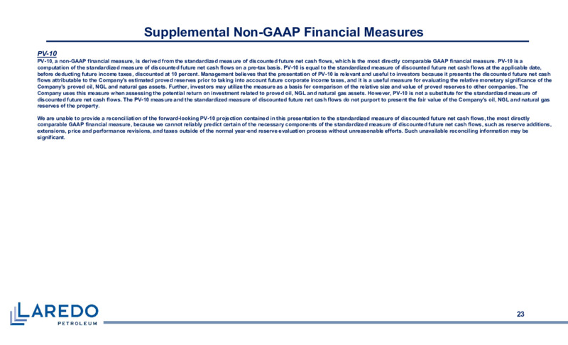 2Q 2021 Earnings Presentation – Laredo Petroleum Inc. – slide 22