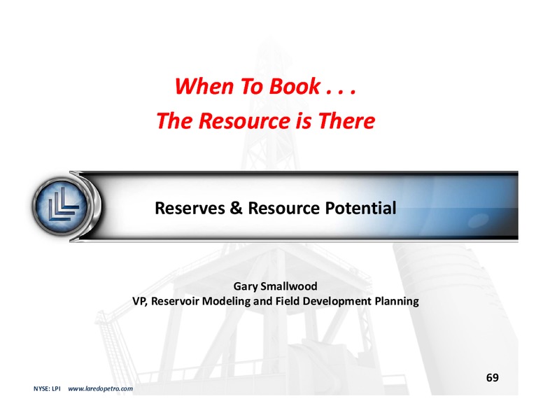 September 2013 Investor Update – Laredo Petroleum Inc. – slide 68