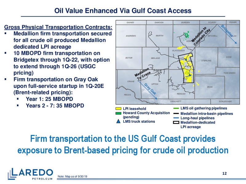 November 2019 Corporate Presentation – Laredo Petroleum Inc. – slide 11