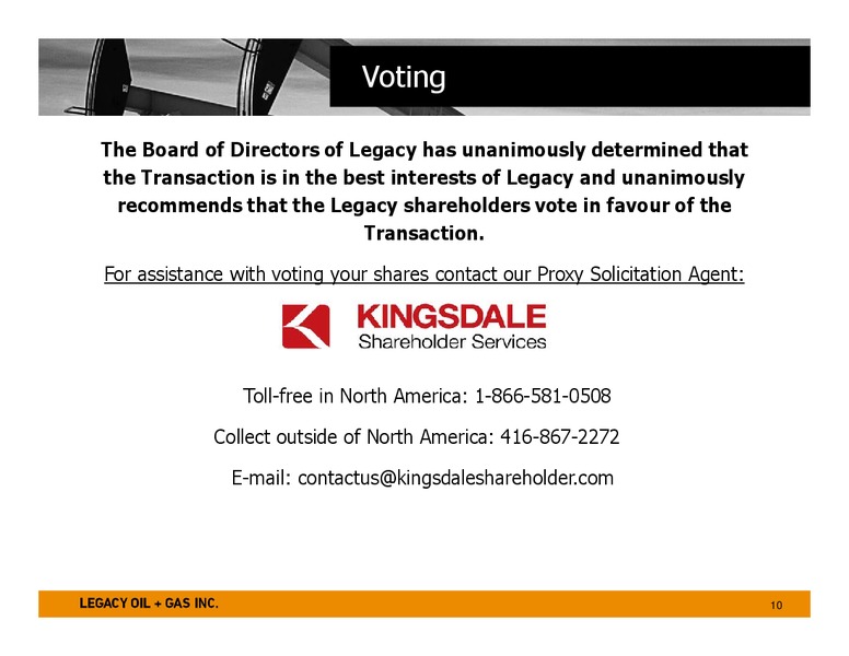 May 2015 Investor Presentation – Legacy Oil + Gas Inc. – slide 8