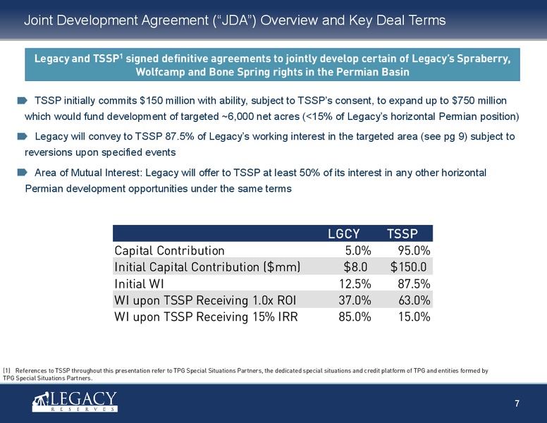 JULY 2015 OPERATIONS UPDATE – Legacy Reserves Lp – slide 6