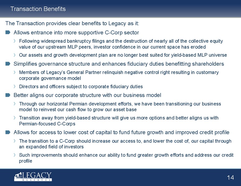 August 2018 EnerCom Conference – Legacy Reserves Lp – slide 13
