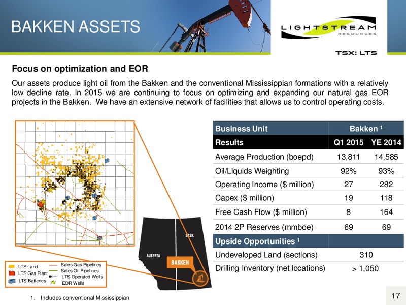 JULY 2015 CORPORATE PRESENTATION – Lightstream Resources Ltd. – slide 16