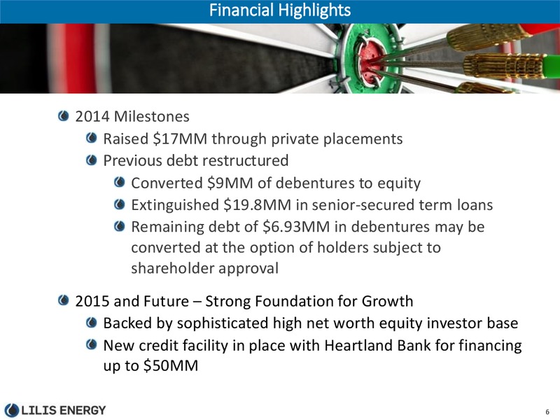 May 2015 Corporate Presentation – Lilis Energy Inc. – slide 5