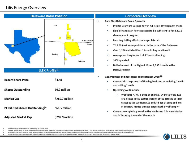 1Q 2018 Earnings Presentation – Lilis Energy Inc. – slide 3