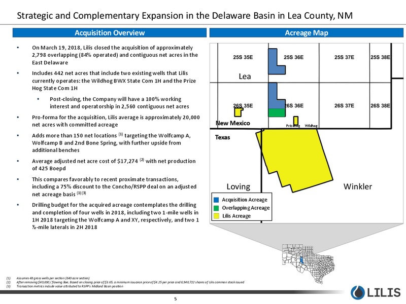 1Q 2018 Earnings Presentation – Lilis Energy Inc. – slide 4